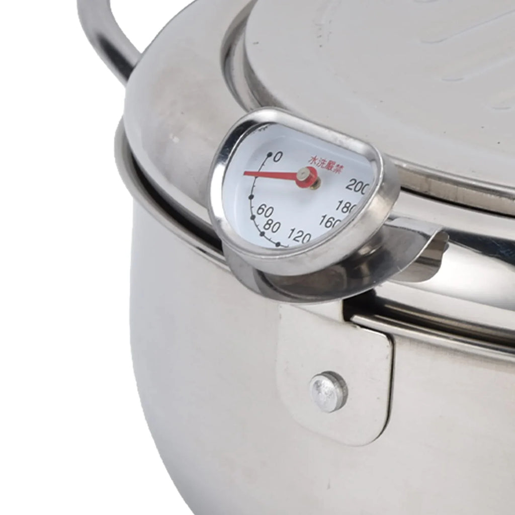 🔥 TrendFritadeira Inox com Termômetro e Escorredor de Óleo 🎉
