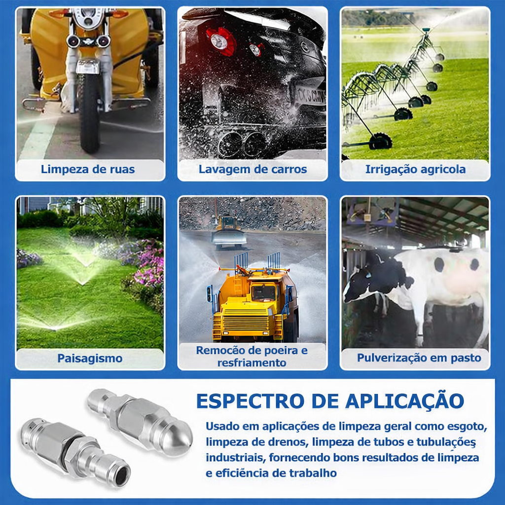 Bico Hidrojato para Esgoto em Aço Inox