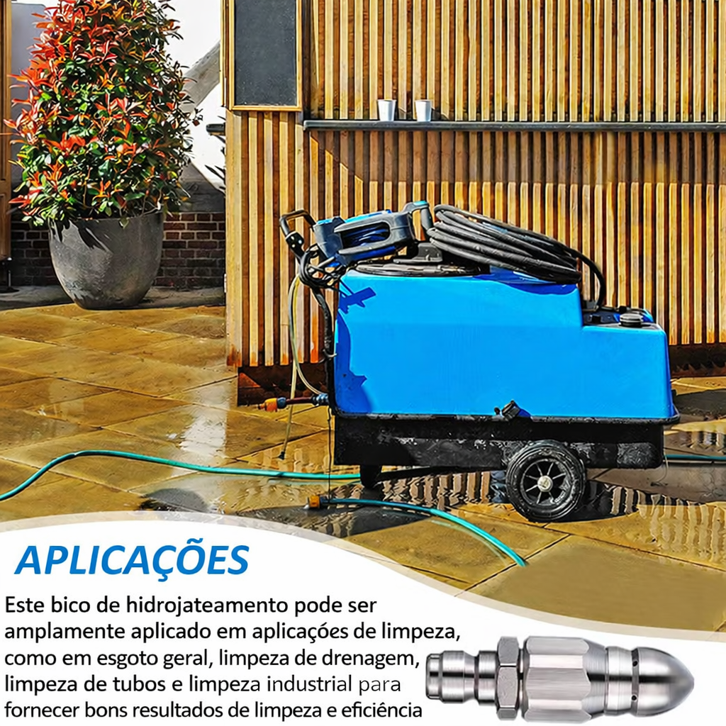 Bico Hidrojato para Esgoto em Aço Inox